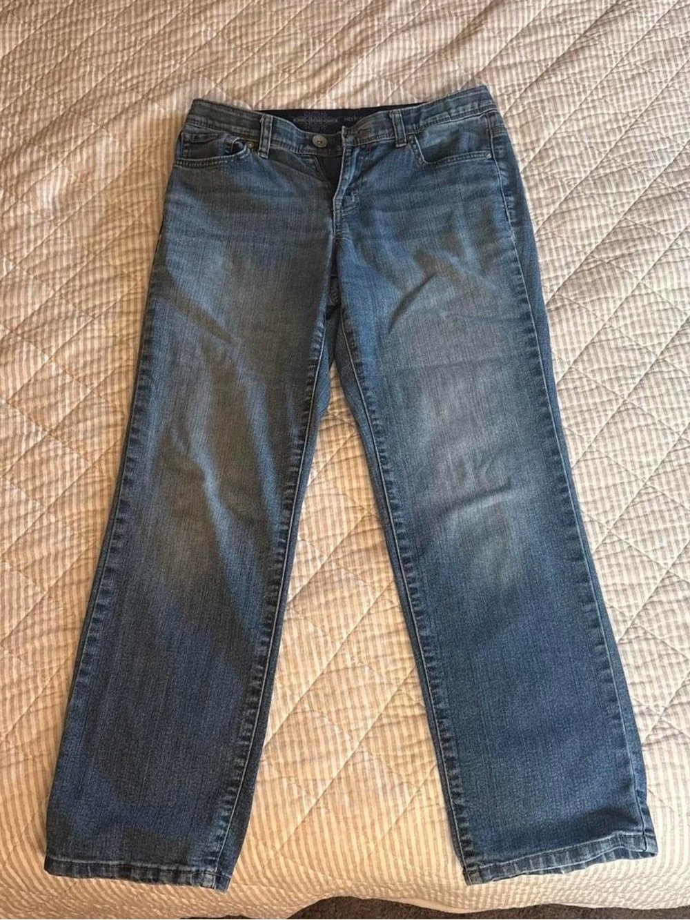Low rise straight leg jeans